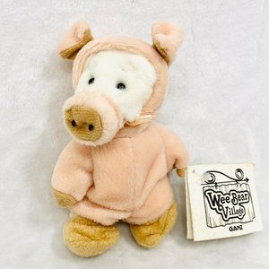Vintage Ganz Wee Bear Village 1999 Jointed Mudford In Pig Costume H3132